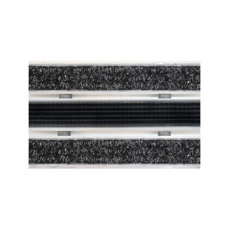 Clean Ryps - Rubber 50 x 80 cm - wycieraczka aluminiowa z profilem najazdowym
