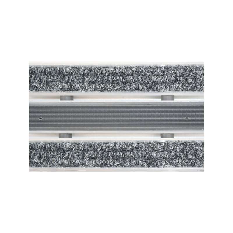 Clean Ryps - Rubber 80 x 100 cm - wycieraczka aluminiowa z profilem najazdowym